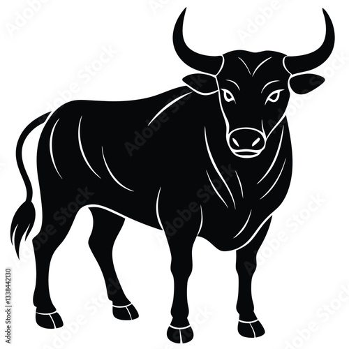 Bull Vector Shilhoette Single icon