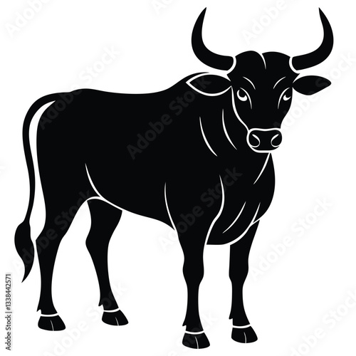 Bull Vector Shilhoette Single icon