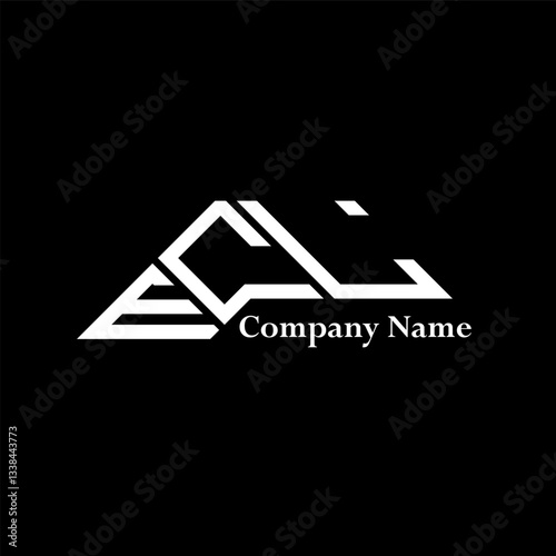 ECL logo design, ECL simple and modern logo. ECL luxurious alphabet design