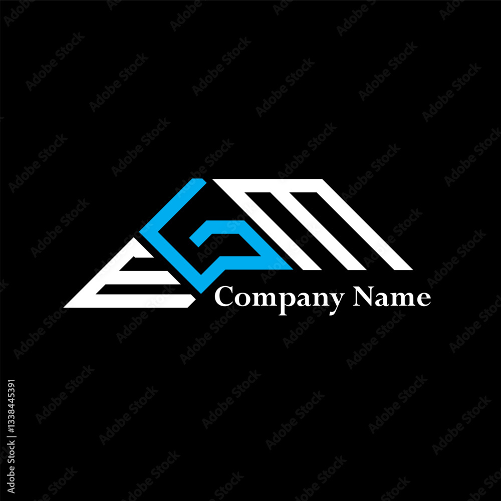 Obraz premium EGM logo design, EGM simple and modern logo. EGM luxurious alphabet design
