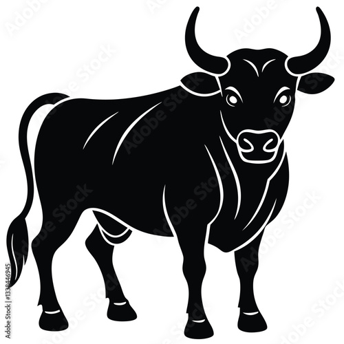 Bull Vector Shilhoette Single icon