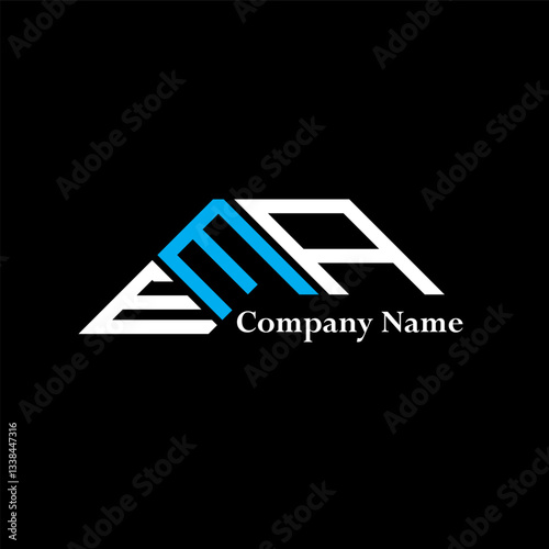 EMA logo design, EMA simple and modern logo. EMA luxurious alphabet design