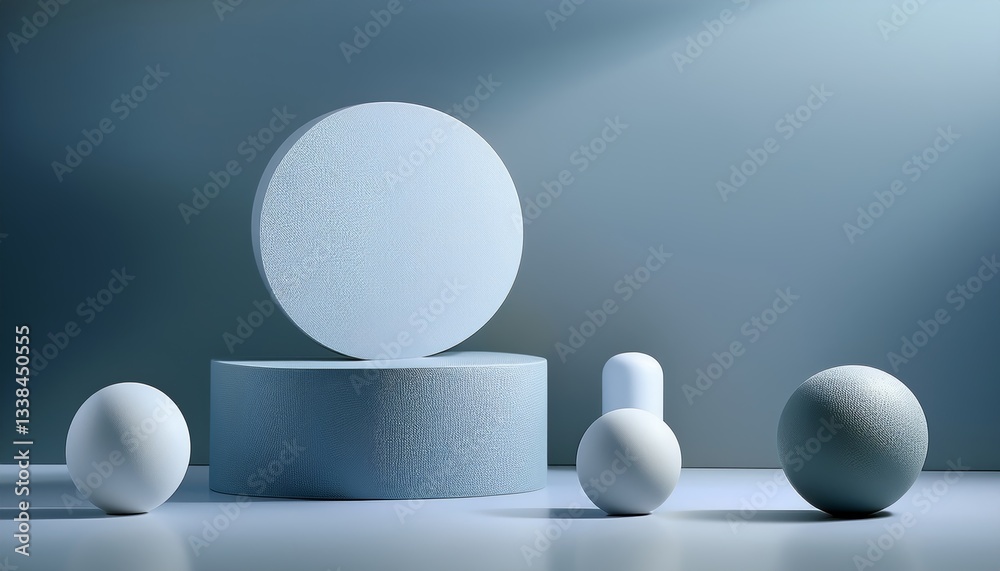 Abstract composition of geometric objects in a monochromatic setting