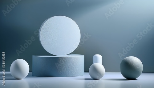 Abstract composition of geometric objects in a monochromatic setting