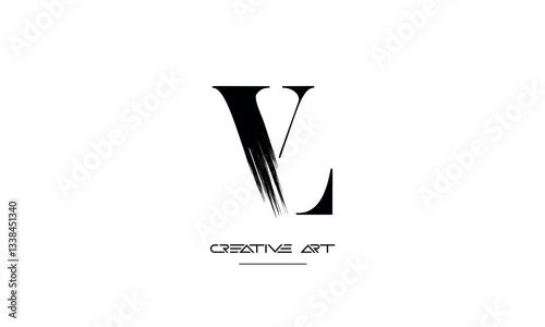 LV, VL, L, V abstract letters logo monogram