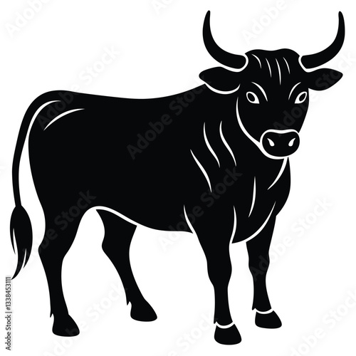 Bull Vector Shilhoette Single icon