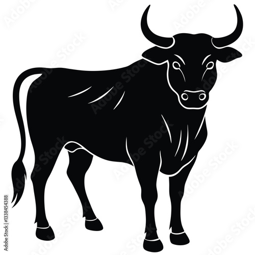 Bull Vector Shilhoette Single icon