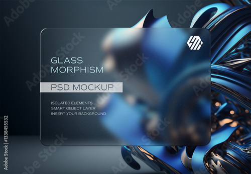 Transparent Frosted Glass Morphism Mockup