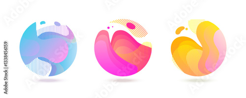 Circles with halftone color...