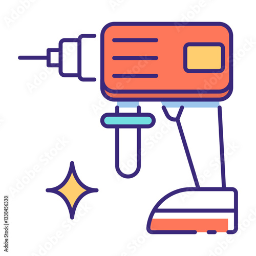 This Hand drill icon is suitable for May Day, Labour Day, etc