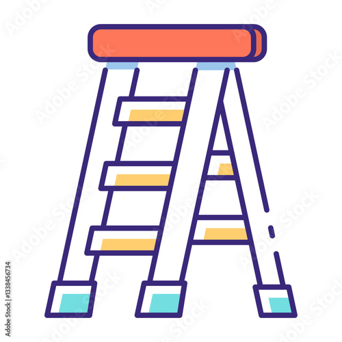 This Step ladder icon is suitable for May Day, Labour Day, etc