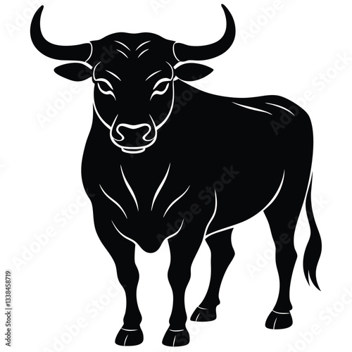 Bull Vector Shilhoette Single icon