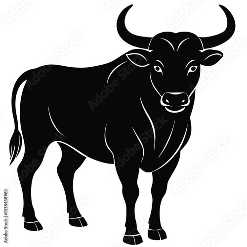 Bull Vector Shilhoette Single icon