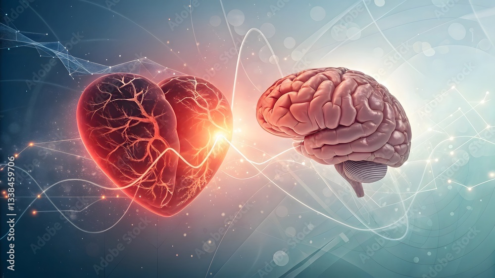 Conceptual Illustration of Heart and Brain Connection – Emotion vs. Logic
Conceptual Illustration of Heart and Brain Connection – Emotion vs. Logic