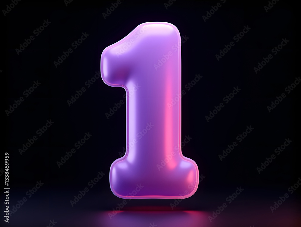 3d rendering number font 1, countdown concept with number 1 3d rendering number font 1, countdown concept with number 1