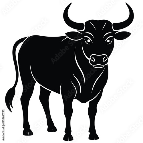 Bull Vector Shilhoette Single icon