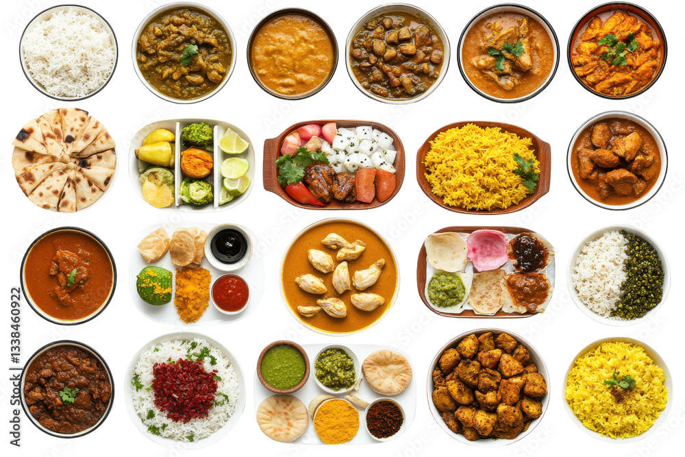 A colorful array of traditional dishes served on a table A colorful array of traditional dishes served on a table