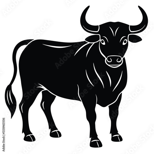 Bull Vector Shilhoette Single icon