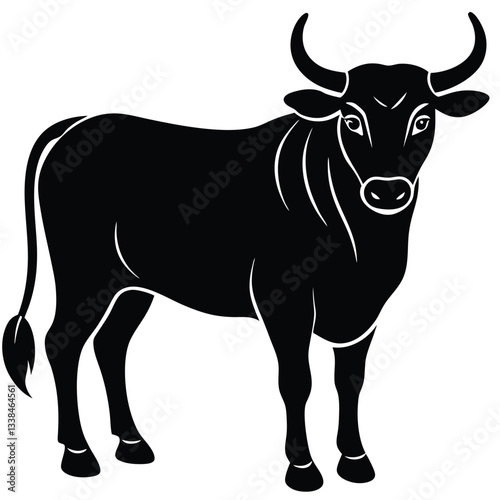 Bull Vector Shilhoette Single icon