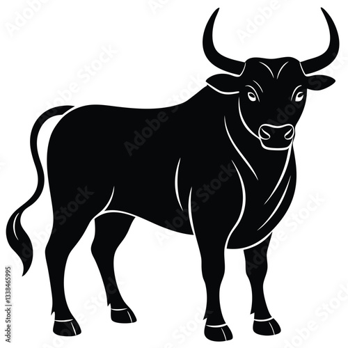 Bull Vector Shilhoette Single icon