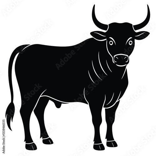 Bull Vector Shilhoette Single icon