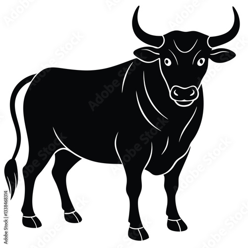 Bull Vector Shilhoette Single icon