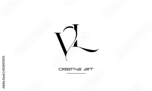 LV, VL, L, V abstract letters logo monogram