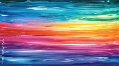 Vibrant Horizontal Watercolor Rainbow Stripes Abstract Backgrounds Design Ideas Collection Colorful Strokes Wallpaper Art Ideas Inspiration for Interior Design Projects and Digital Creations Palette