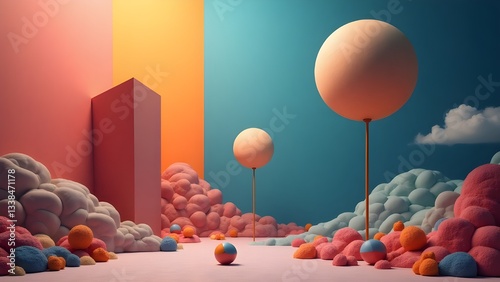 balloons in the sky