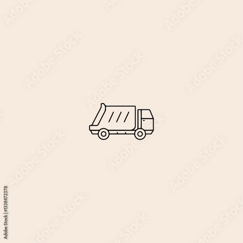 Garbage Truck icon flat vector design.