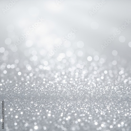 A dazzling platinum silver sparkle background with fine glitter dust softly scattered across the surface. 