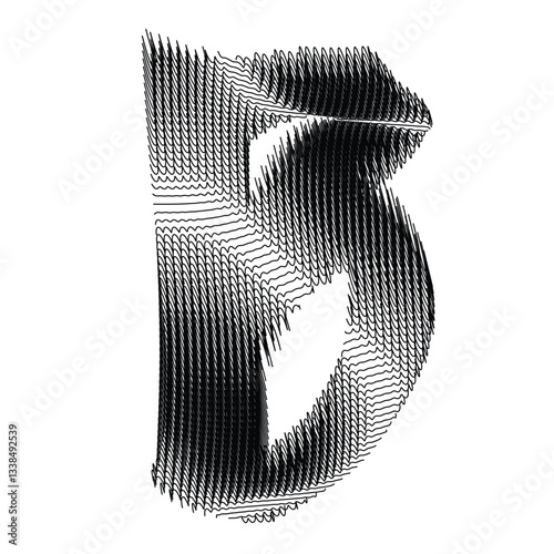 Serpentine Alphabet Series - B