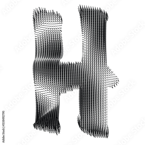 Serpentine Alphabet Series - H