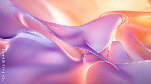 Abstract Fluid Background With Purple Pink And Orange Gradient Blend Effect