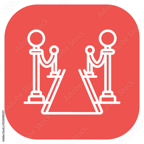 Movie Premiere Red Carpet Vector Icon