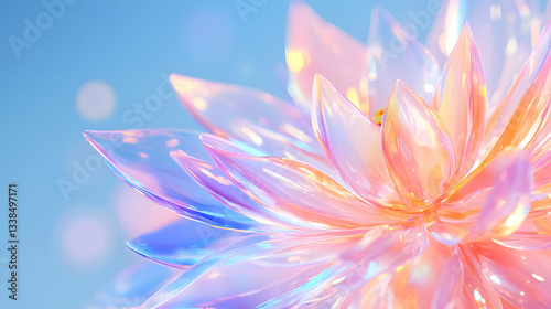 Close-up background of a flower, used for cosmetics background, festive high-end fresh background