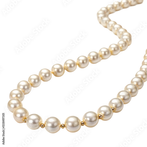 pearl necklace isolated on white