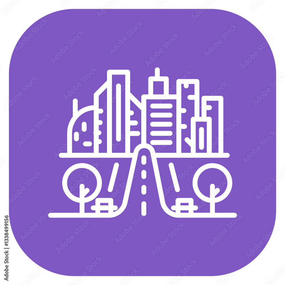 Obraz premium City Promenade Icon