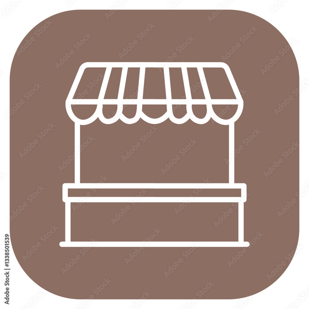 Fototapeta premium Market Stall Vector Icon