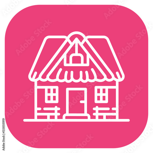Village Inn Vector Icon