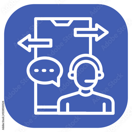 Banking Chat Support Vector Icon