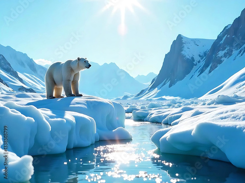  Arctic Majesty: Polar Bear in the Frozen Wilderness