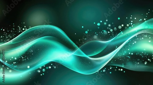 Abstract Teal Wave Background With Sparkling Particles Image Description Keywords Image Features Defect Check Animal Presence Hand/Face Presence Is Image Had Defect false Is Had Hand Or Face false Is