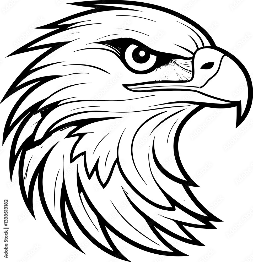 Obraz premium Hawk Head