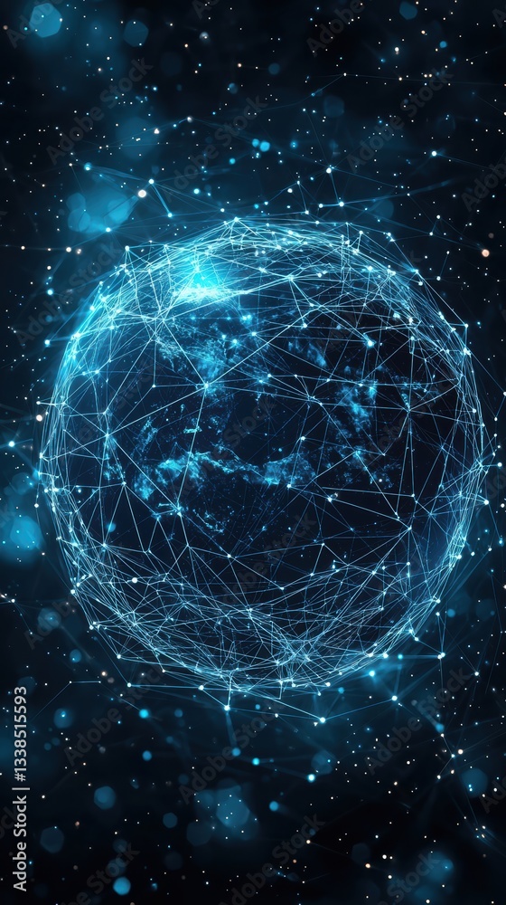 Illuminated digital globe a vision of connectivity and innovation Illuminated digital globe a vision of connectivity and innovation