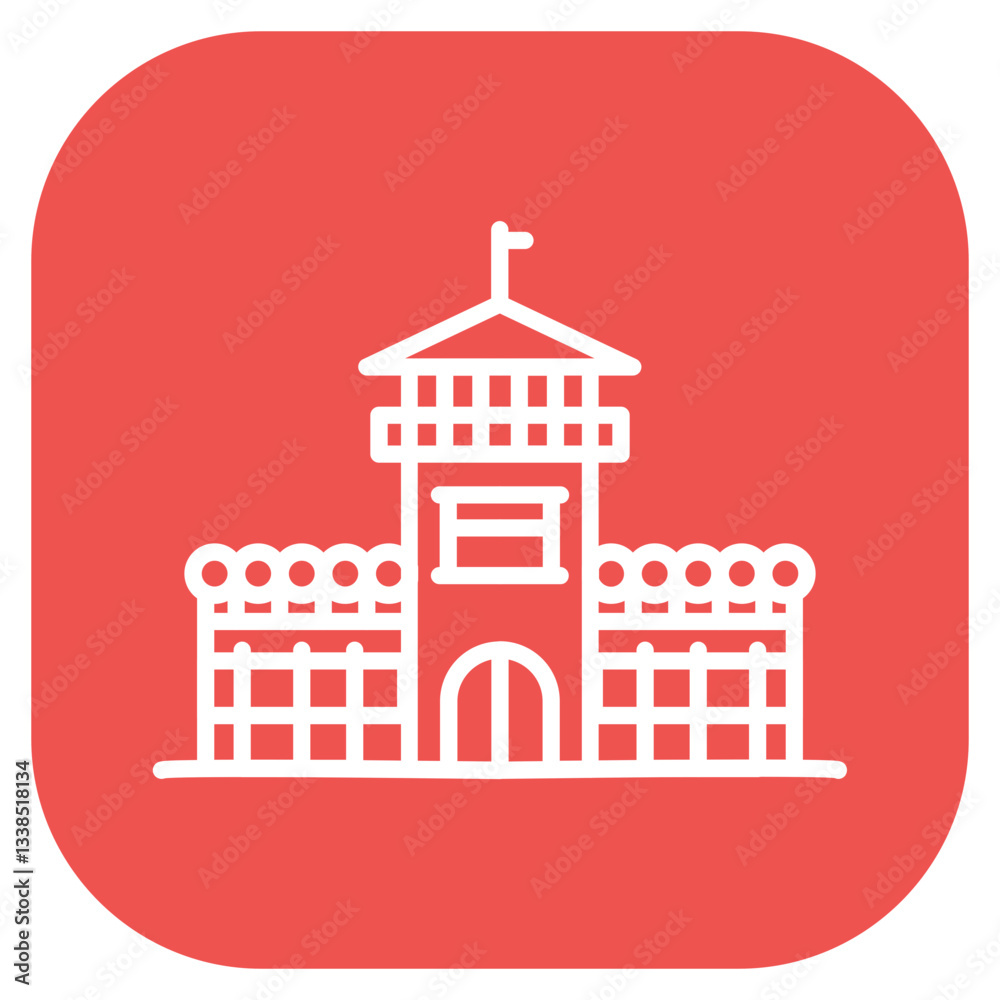 Obraz premium Detention Center Vector Icon