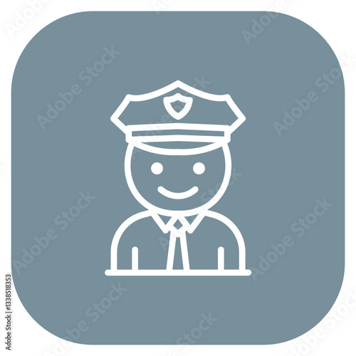 Patrol Officer Vector Icon