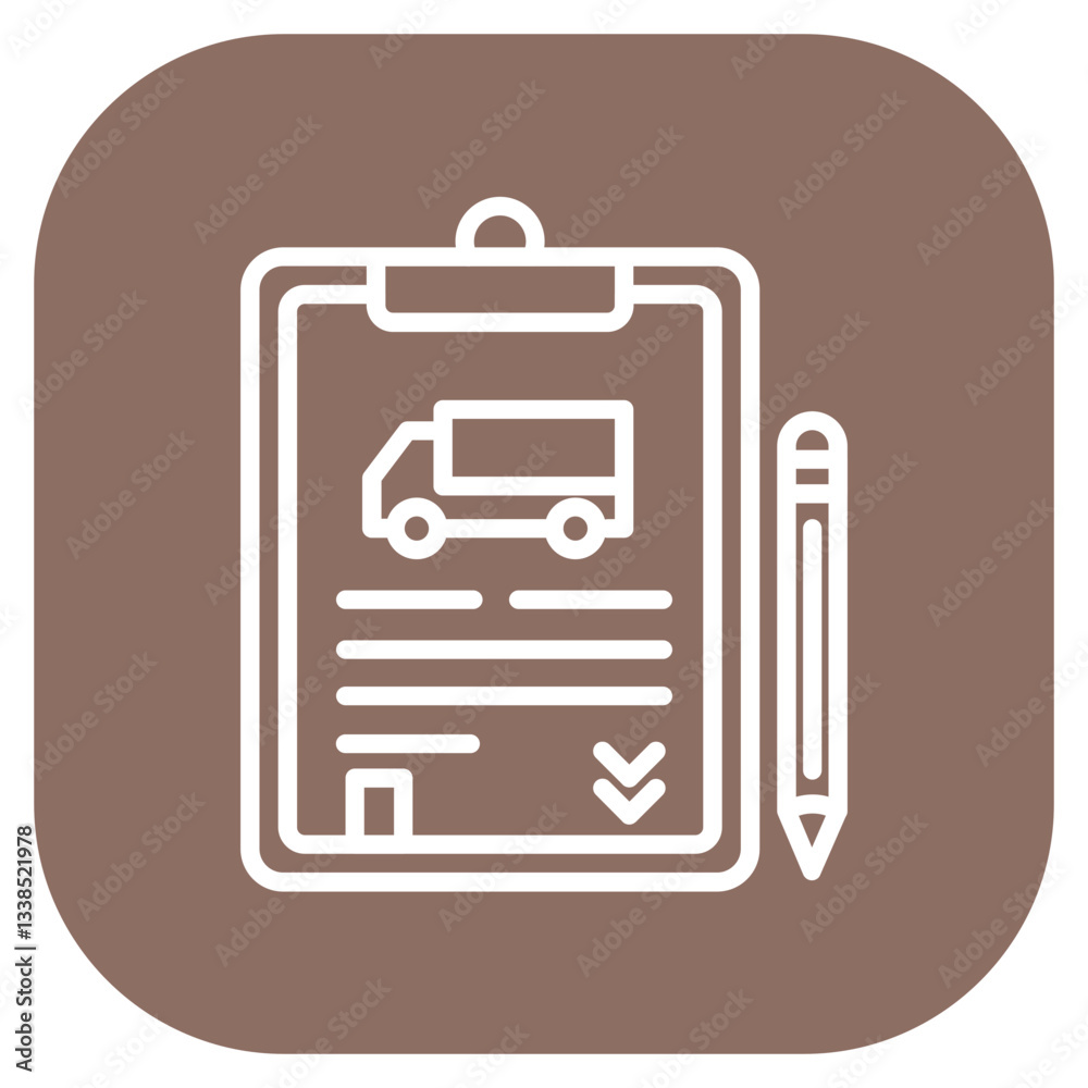 Shipment Invoice Vector Icon Shipment Invoice Vector Icon