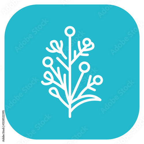 Dried Flowers Vector Icon