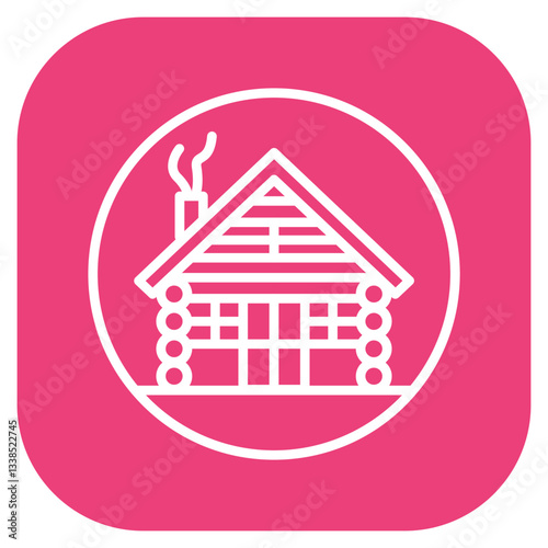 Rustic Cabin Vector Icon